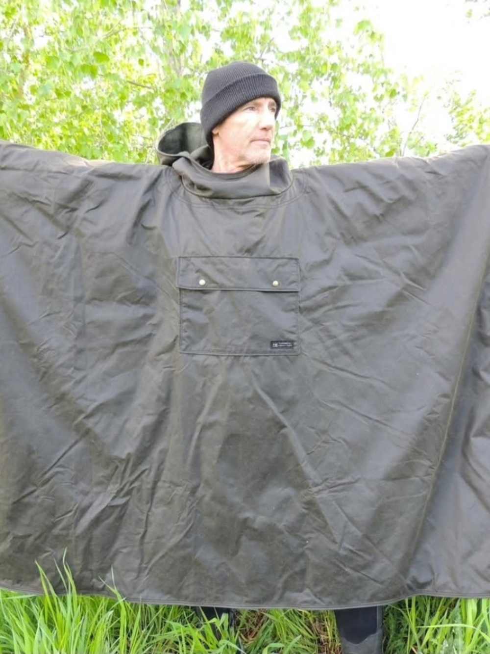 Blue Angelic / Hybrid Lined Poncho / Made in England / 1 in Stock